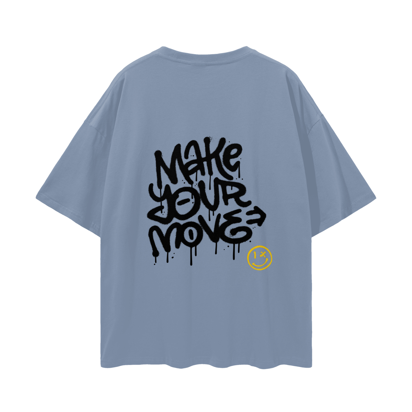 "Make Your Move" Graffiti Streetwear Loose Drop Shoulder T-Shirt