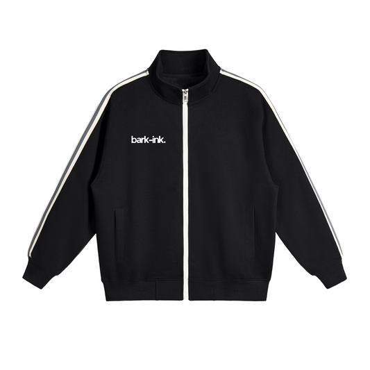 Bear Contrast Side-Stripe Stand Collar Jacket