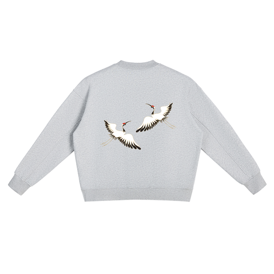 Crane Fleece Side Slit Crewneck Sweatshirt