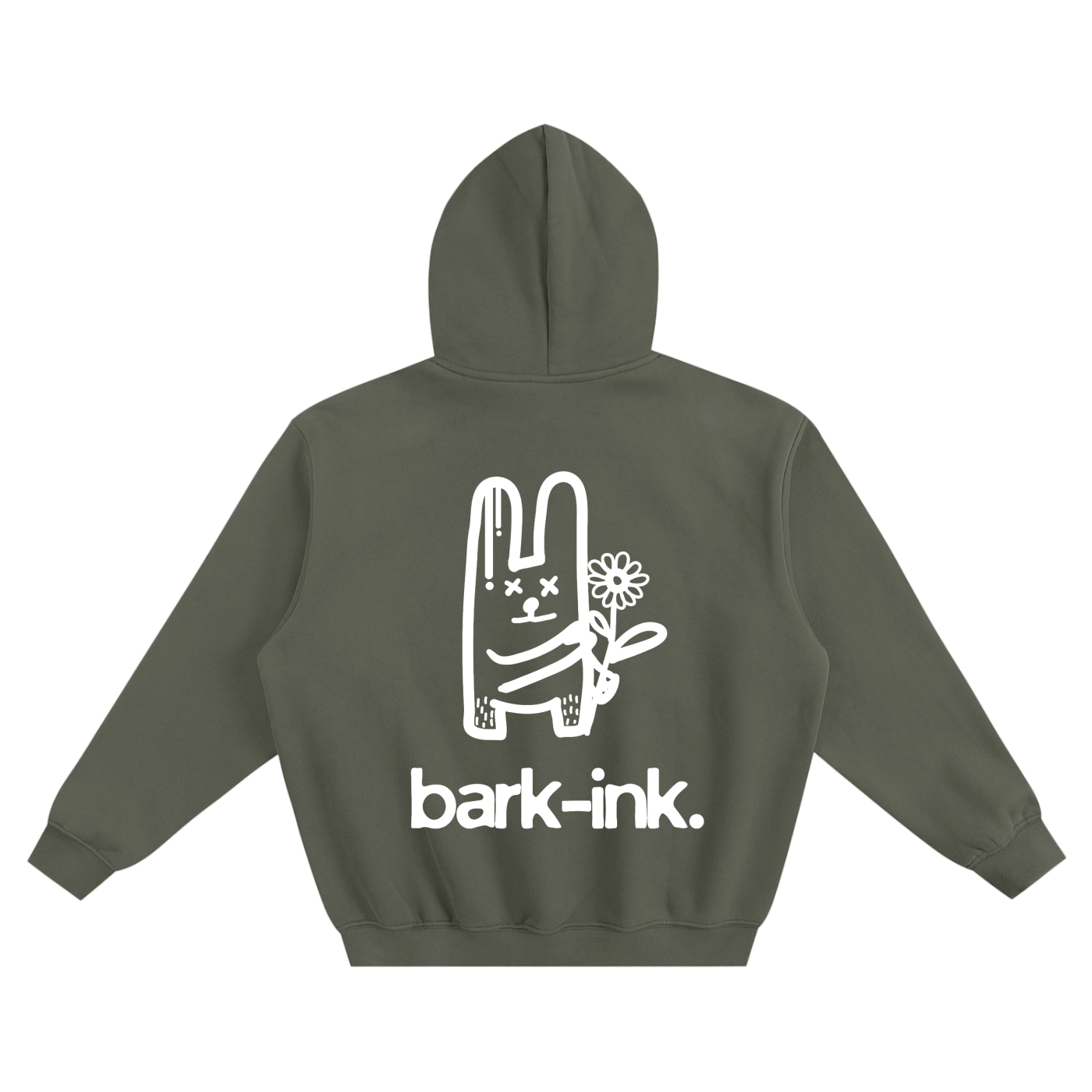 Bunny Graffiti Fleeced Boxy Hoodie