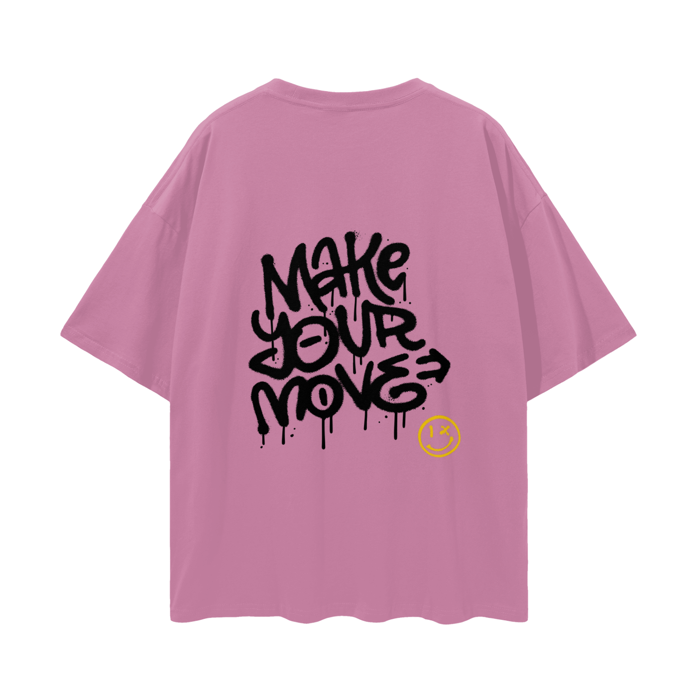 "Make Your Move" Graffiti Streetwear Loose Drop Shoulder T-Shirt