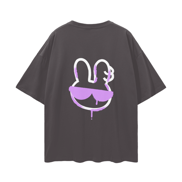 Bunny Graffiti Streetwear Loose Drop Shoulder T-Shirt