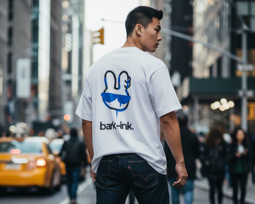 Bunny Graffiti Streetwear Loose Drop Shoulder T-Shirt