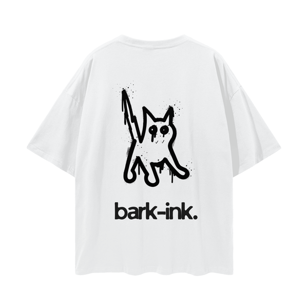 Cat Graffiti Loose Drop Shoulder T-Shirt
