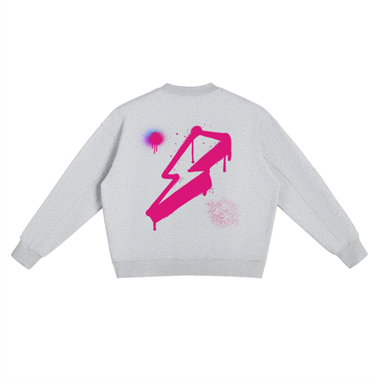Lightning Fleece Side Slit Crewneck Sweatshirt