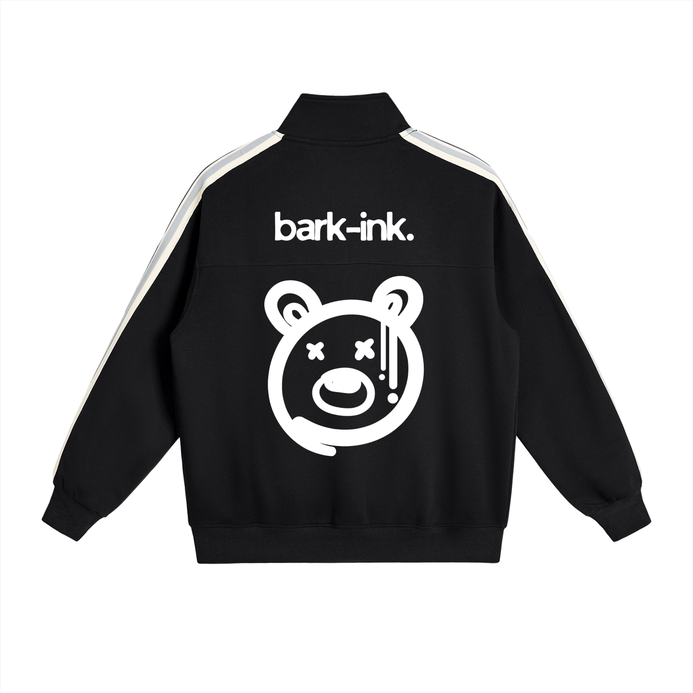 Graffiti Contrast Side-Stripe Stand Collar  Jacket