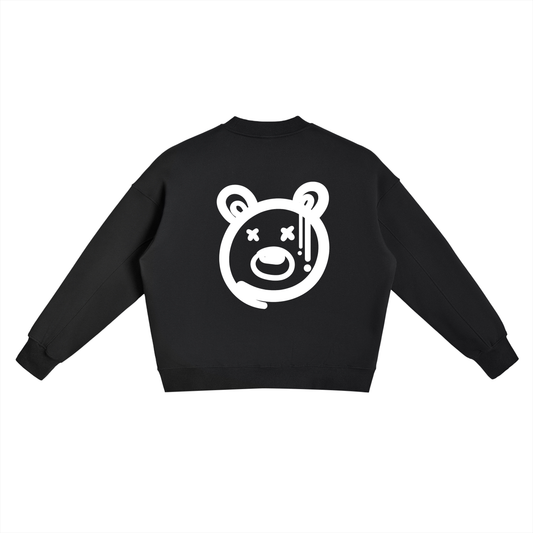 Graffiti Fleece Side Slit Crewneck Sweatshirt