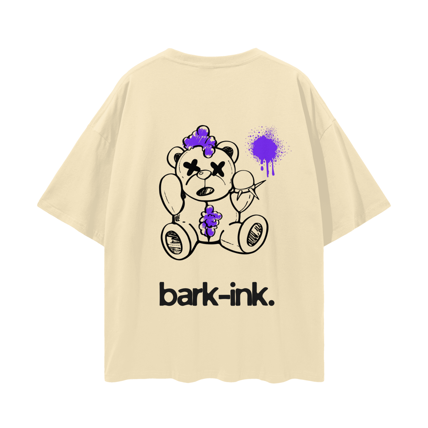 Bear Streetwear Loose Drop Shoulder T-Shirt