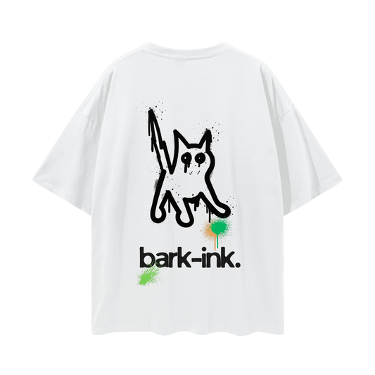 Cat Graffiti Streetwear Loose Drop Shoulder T-Shirt