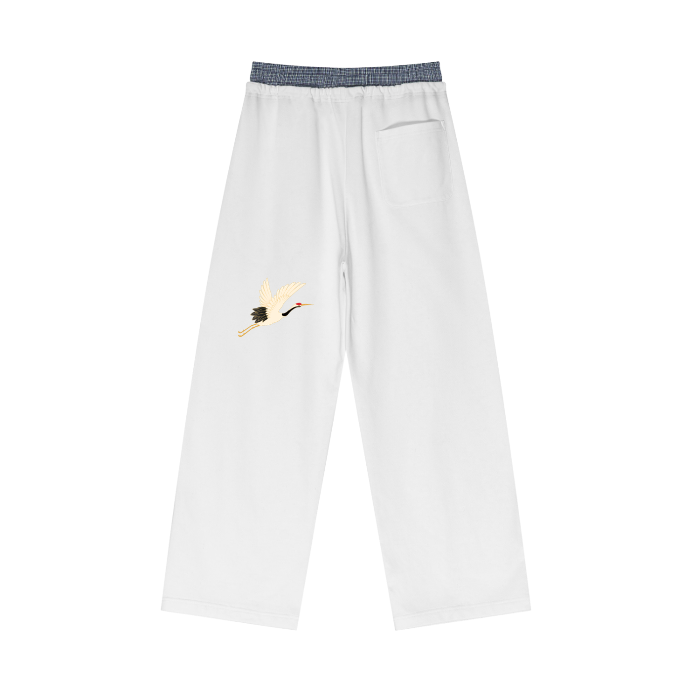 Crane Plaid Contrast Waist Pants