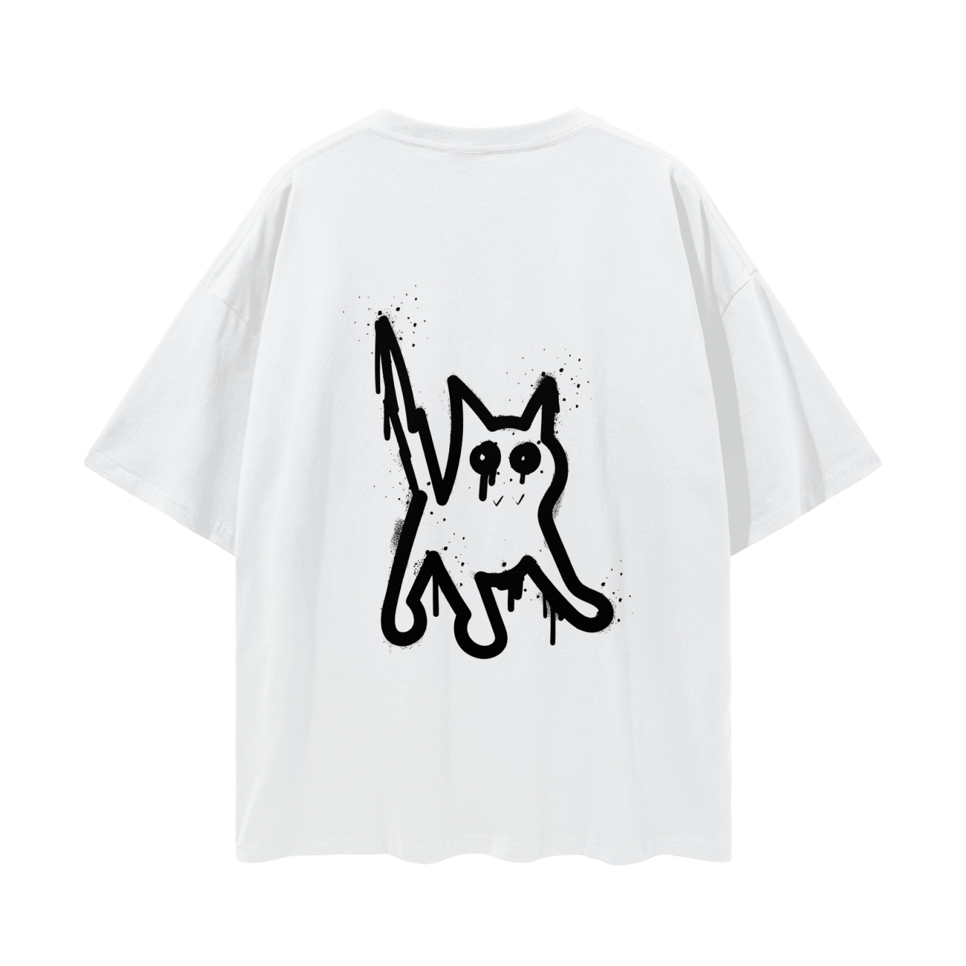Graffiti Streetwear Loose Drop Shoulder T-Shirt