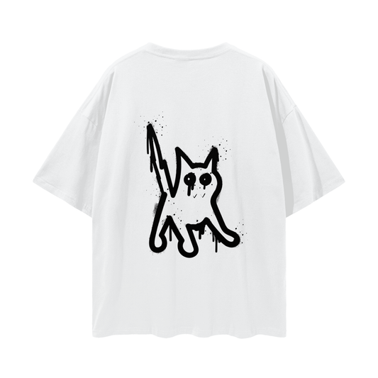 Graffiti Streetwear Loose Drop Shoulder T-Shirt