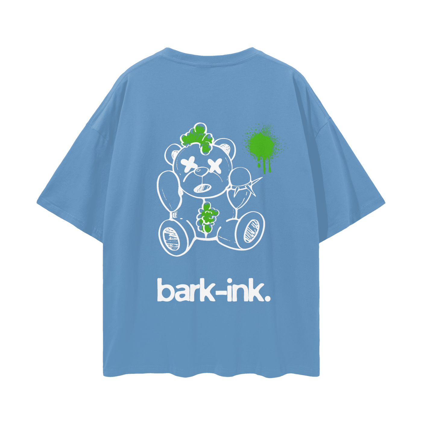 Green Bear Streetwear Loose Drop Shoulder T-Shirt