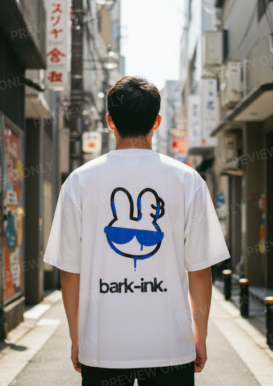 Bunny Graffiti Streetwear Loose Drop Shoulder T-Shirt
