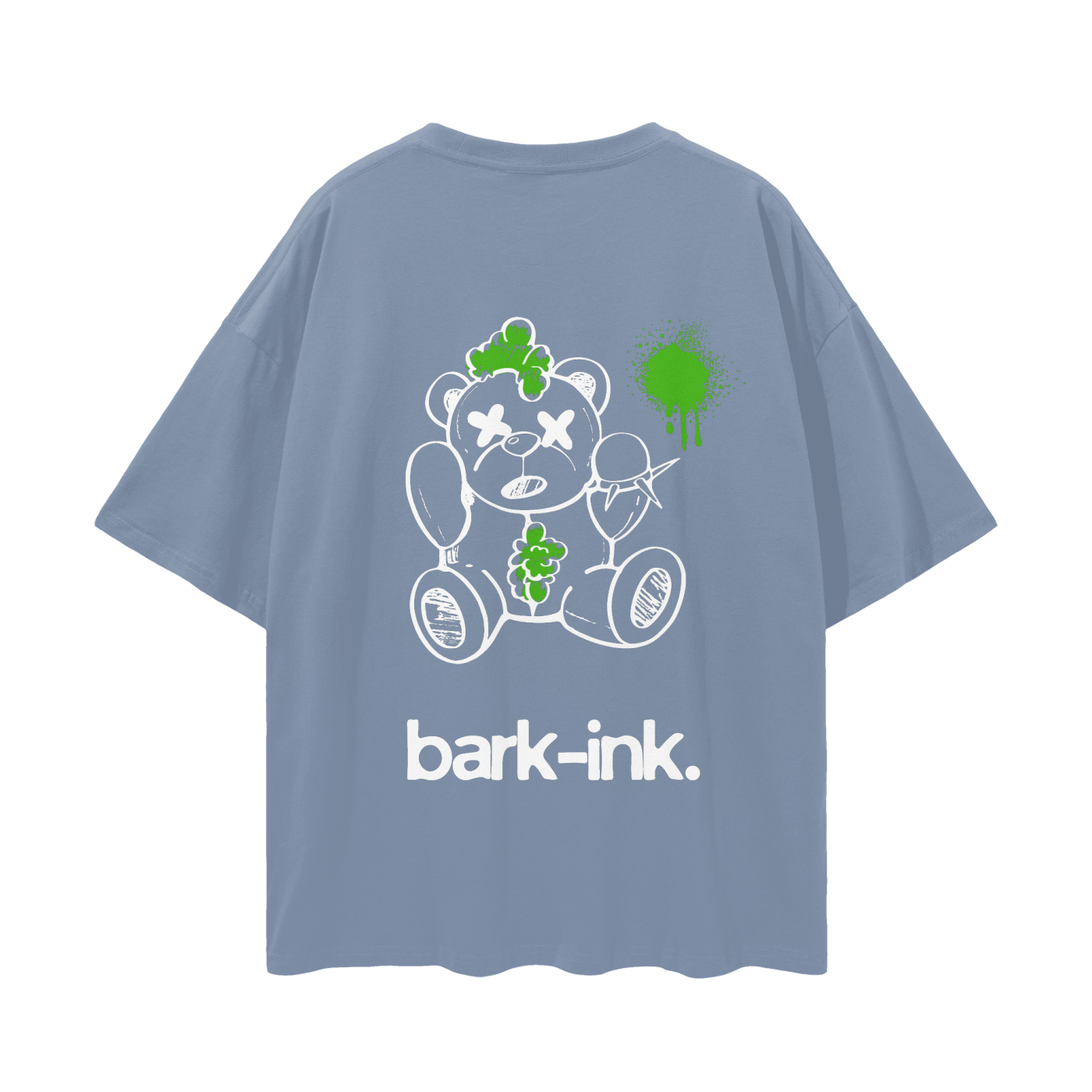 Green Bear Streetwear Loose Drop Shoulder T-Shirt