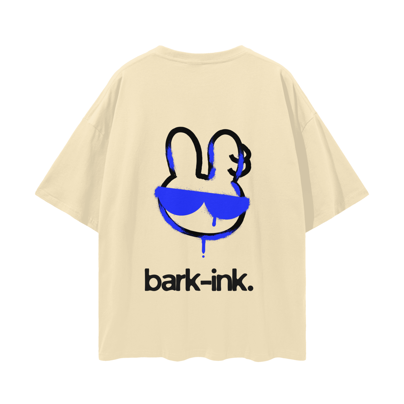 Bunny Graffiti Streetwear Loose Drop Shoulder T-Shirt