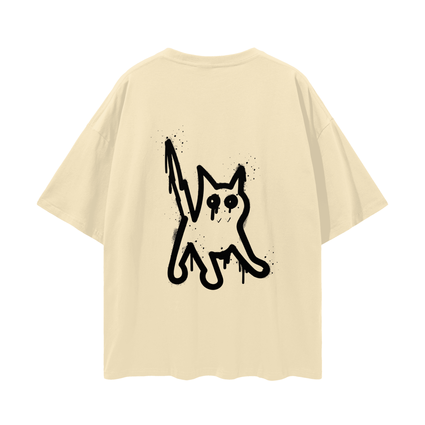 Graffiti Streetwear Loose Drop Shoulder T-Shirt