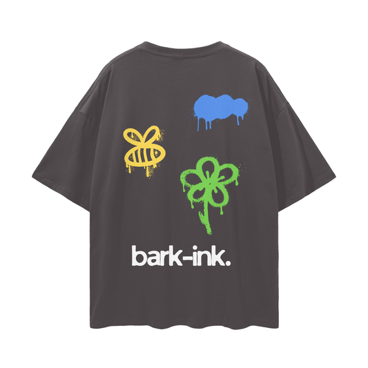 Bee Graffiti Loose Drop Shoulder T-Shirt