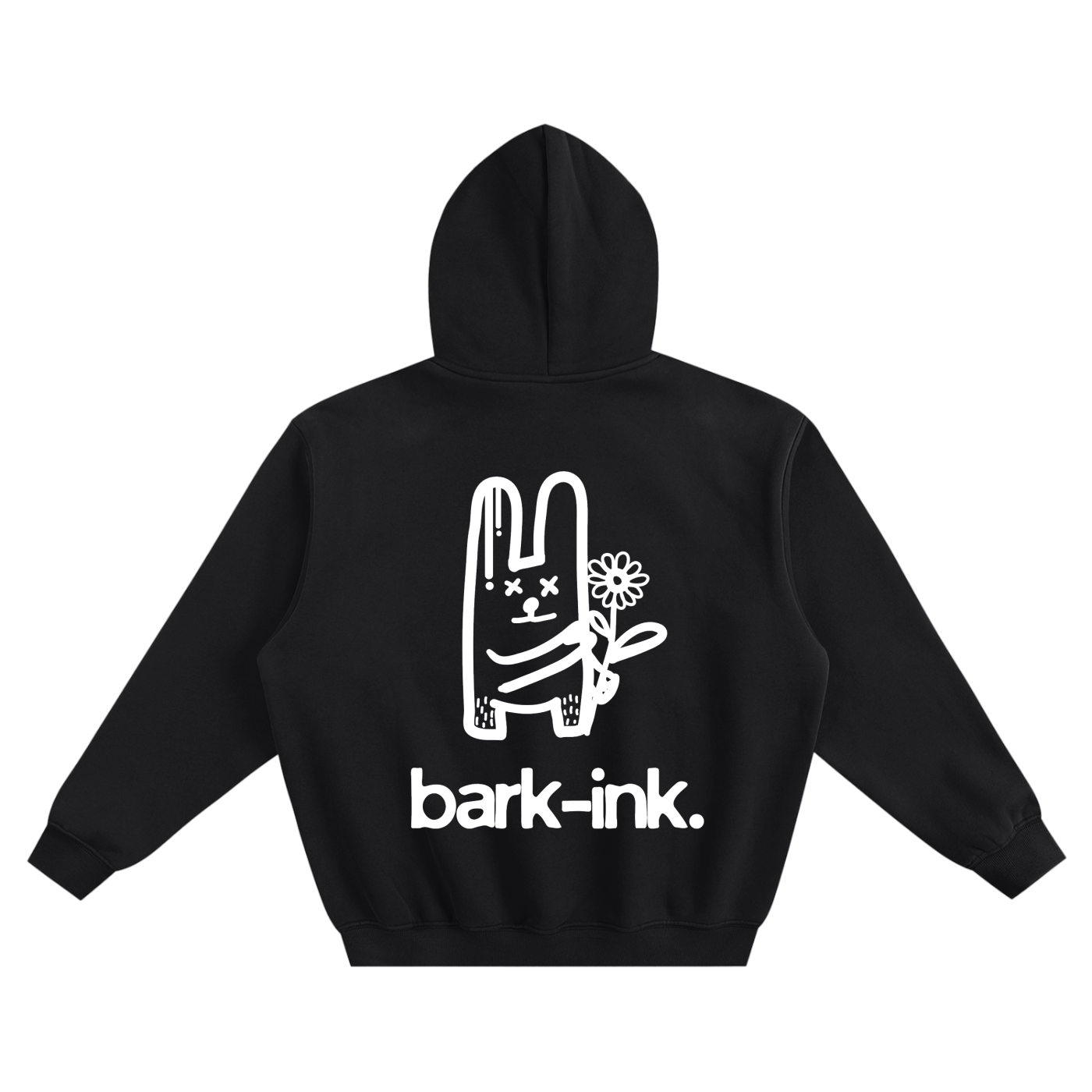 Bunny Graffiti Fleeced Boxy Hoodie