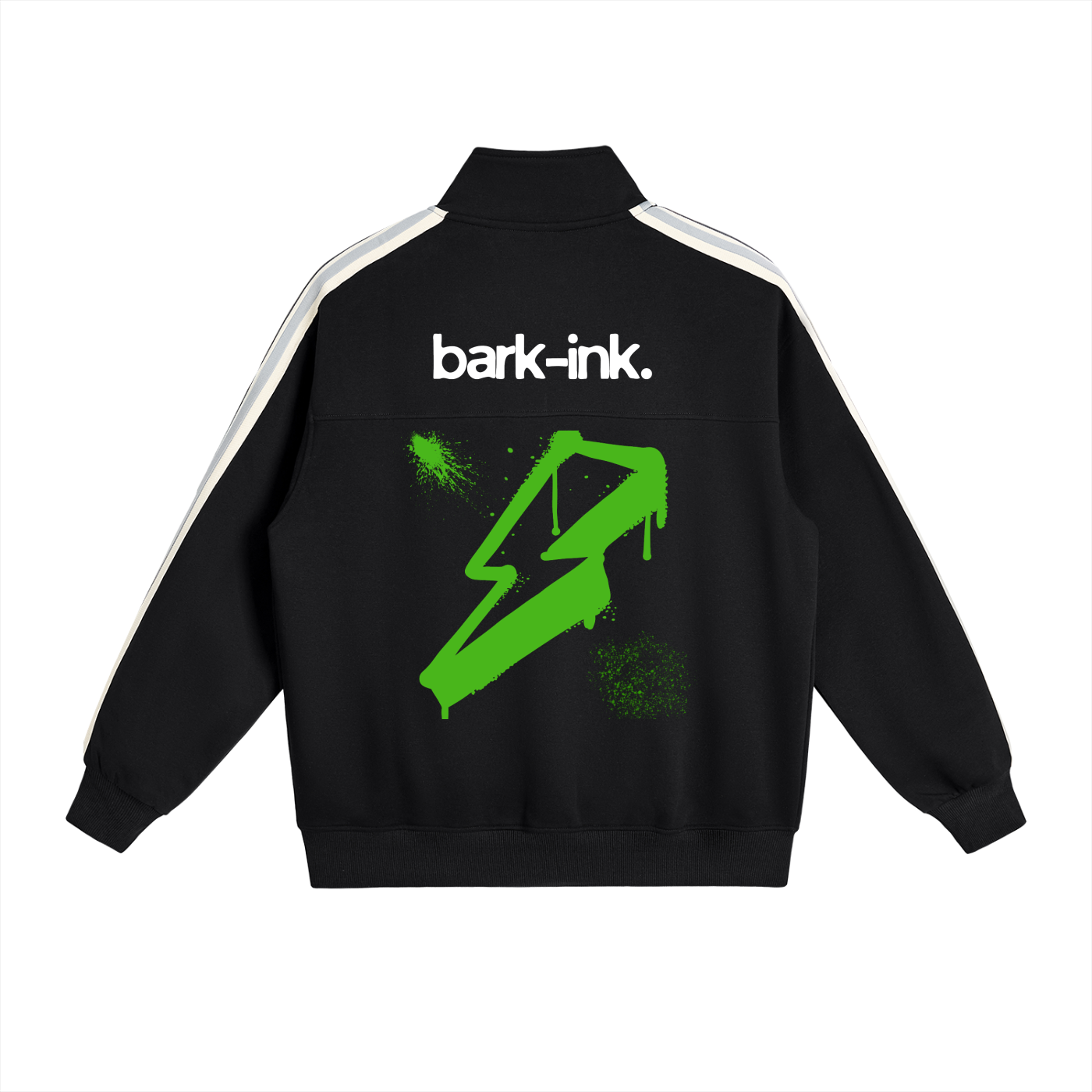 라이트닝 콘트라스트 사이드 스트라이프 스탠드 칼라 재킷