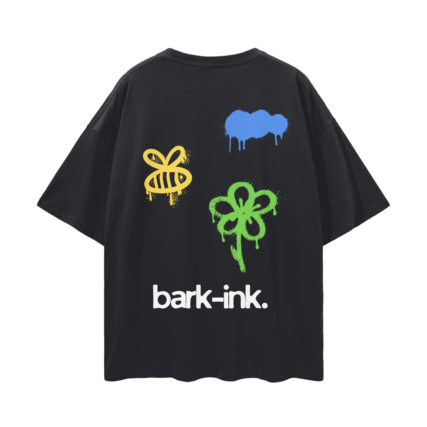 Bee Graffiti Loose Drop Shoulder T-Shirt