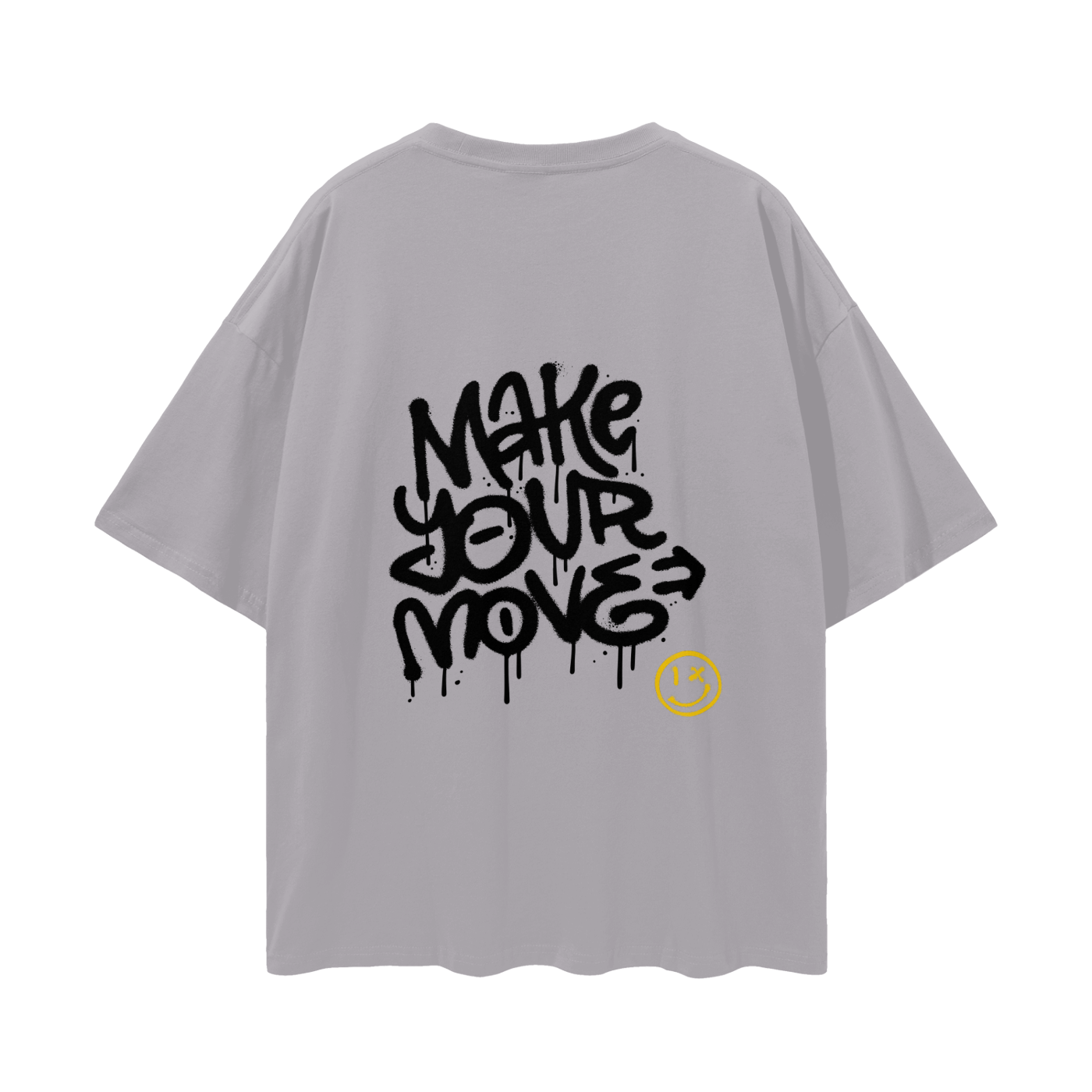 "Make Your Move" Graffiti Streetwear Loose Drop Shoulder T-Shirt