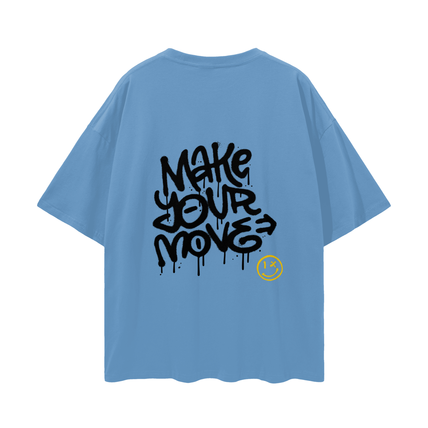 "Make Your Move" Graffiti Streetwear Loose Drop Shoulder T-Shirt