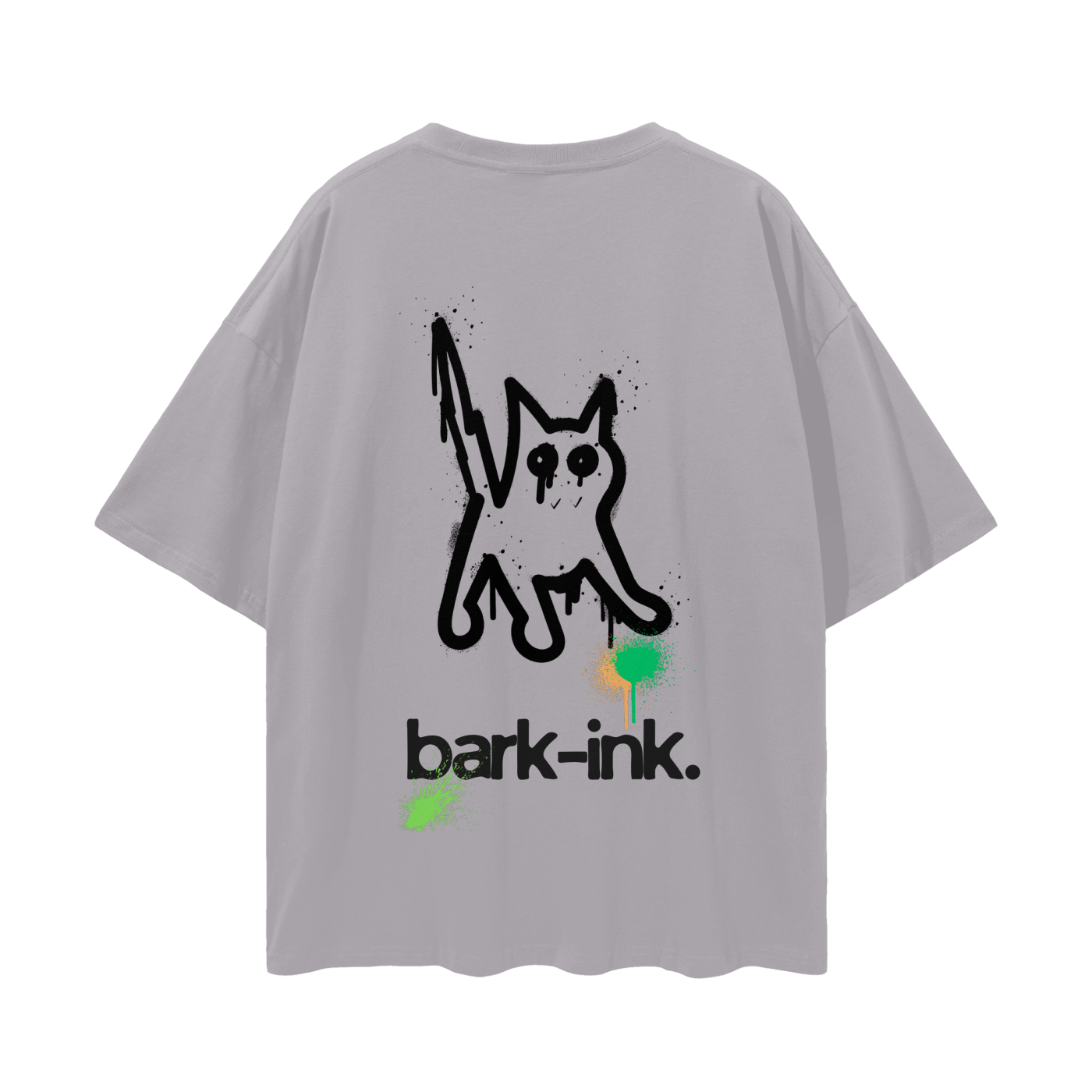 Cat Graffiti Streetwear Loose Drop Shoulder T-Shirt