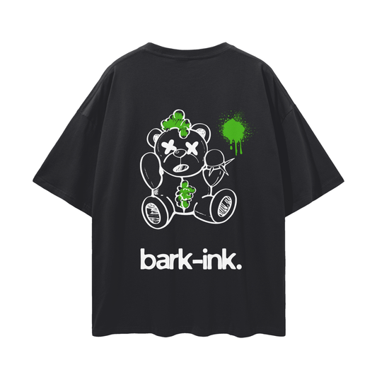 Green Bear Streetwear Loose Drop Shoulder T-Shirt