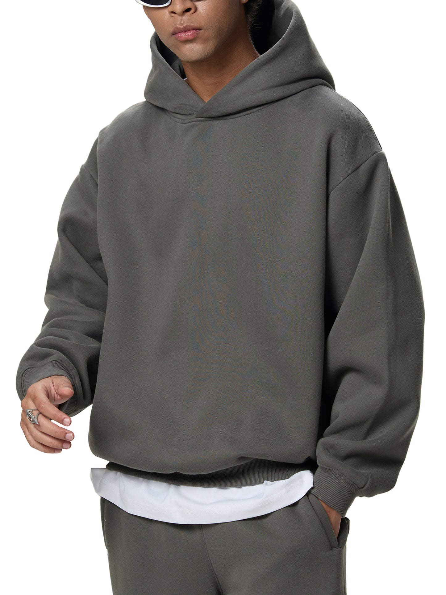 Bunny Graffiti Fleeced Boxy Hoodie